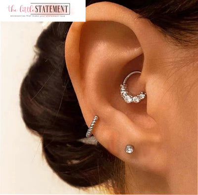 CELESTE | Sparkly Daith Piercing Hoops
