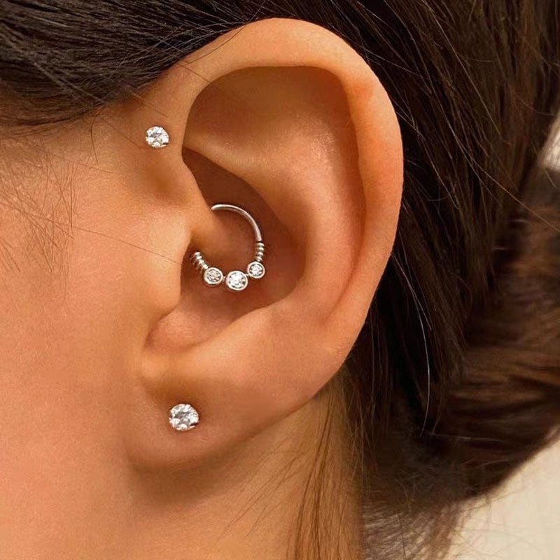 CELESTE | Sparkly Daith Piercing Hoops