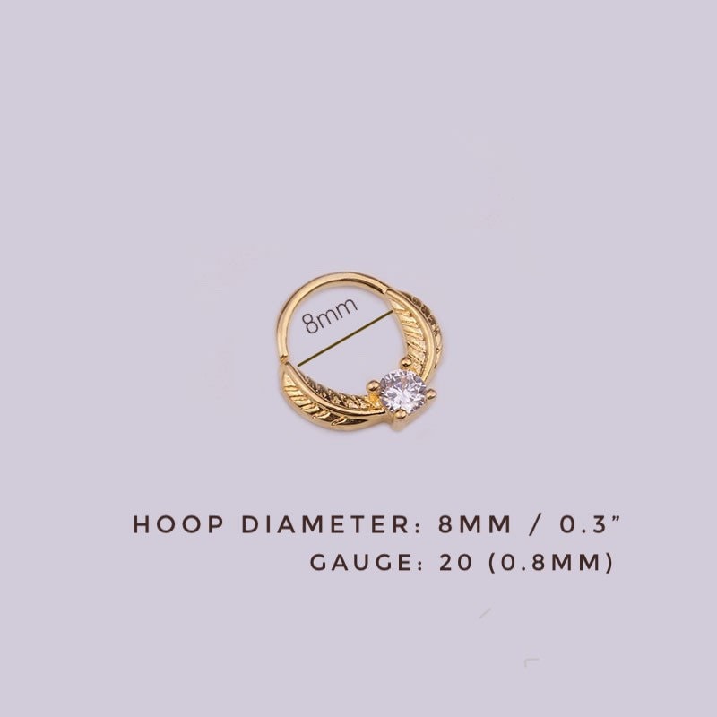 CELESTE | Sparkly Daith Piercing Hoops