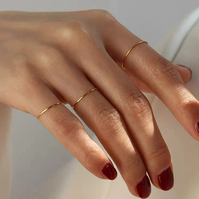 Rose gold 2025 skinny ring