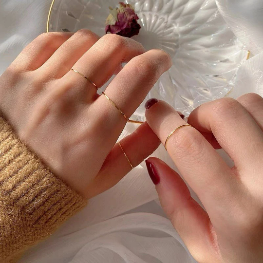 Midi ring 2025 rose gold