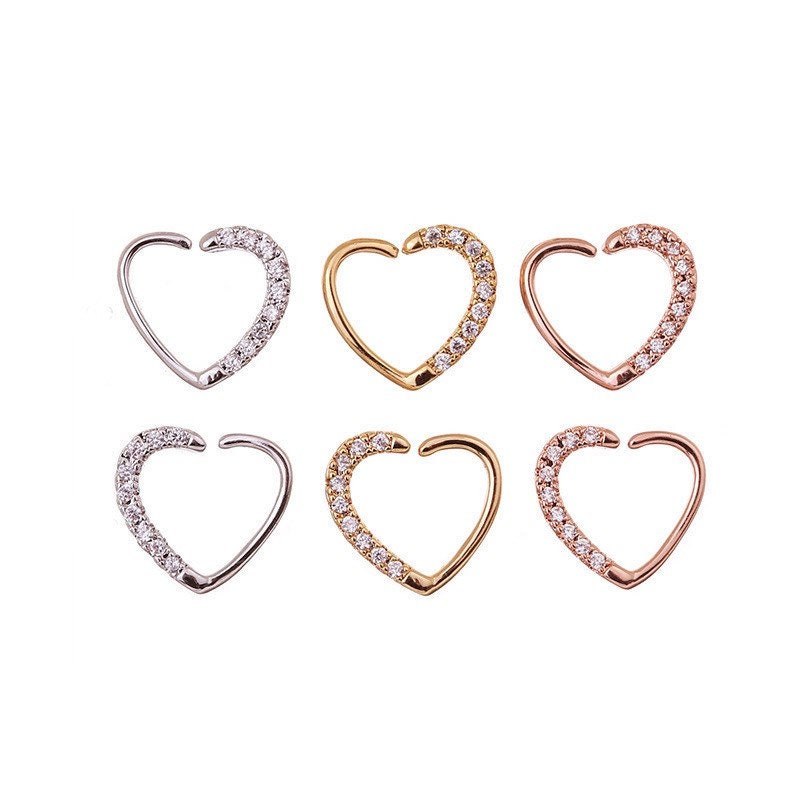 AMELIA | Heart-Shaped Daith Piercing Hoops – The Little Statement
