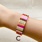 Bracelets de carreaux d’émail couleur d’automne noisette, bracelets colorblock, perles d’émail, Tila tendance