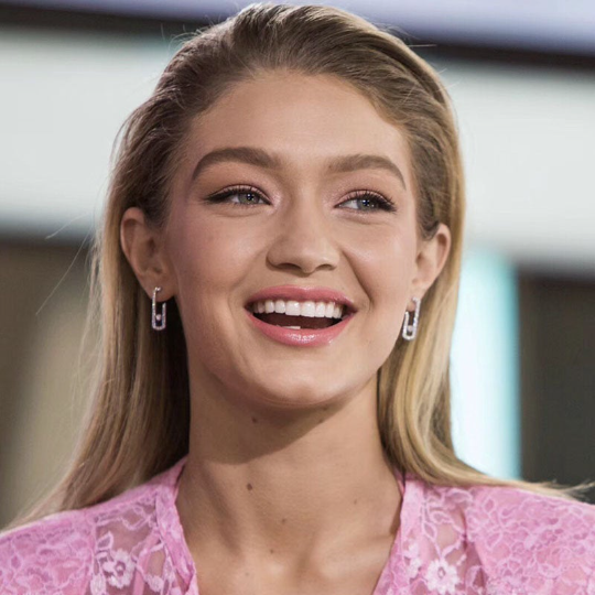 18K Gold Plated Safety Pins Earrings (A Pair), Gigi Hadid Sparkly Safety Pins