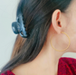 Boucles d’oreilles Thin Twist Hoop plaquées or 50 mm 18 carats, boucles d’oreilles Silver Hoop