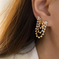 Boucles d’oreilles en chaîne CZ plaquées or 18 carats, boucles d’oreilles de fête scintillantes, cadeaux de demoiselle d’honneur