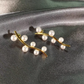 Boucles d’oreilles légères en forme de branche de fausse perle plaquées or 18 carats, boucles d’oreilles de créateurs