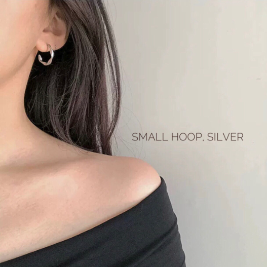 Matte 2025 silver earrings