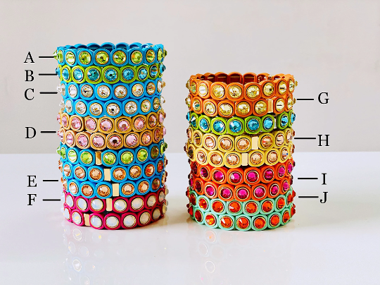 Petites perles de carreaux d’émail en cristal, bracelets colorblock, bracelets de perles d’émail