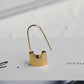 Kendall's Favorite, 18K Gold Plated Padlock Hoop, Safety Pin Earring
