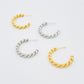 18K Gold Filled Twist Hoop Earrings, 30mm Gold Twist Hoop Earrings