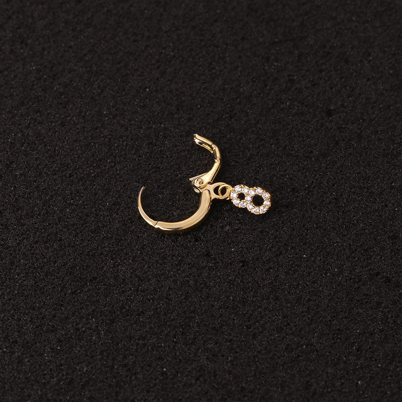 Boucles d’oreilles Lucky Number, boucles d’oreilles cerceaux personnalisées