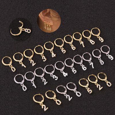 Boucles d’oreilles Lucky Number, boucles d’oreilles cerceaux personnalisées