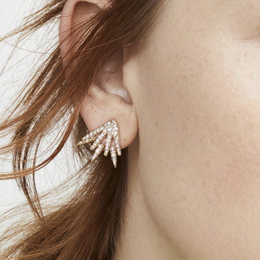 Gold / Silver / Rose Gold Sparky Ear Jackets, Claw Ear Jackets
