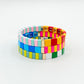 Happy Color Enamel Tile Bracelet Sets, Colorblock Bracelets, Tile Beads Bracelets
