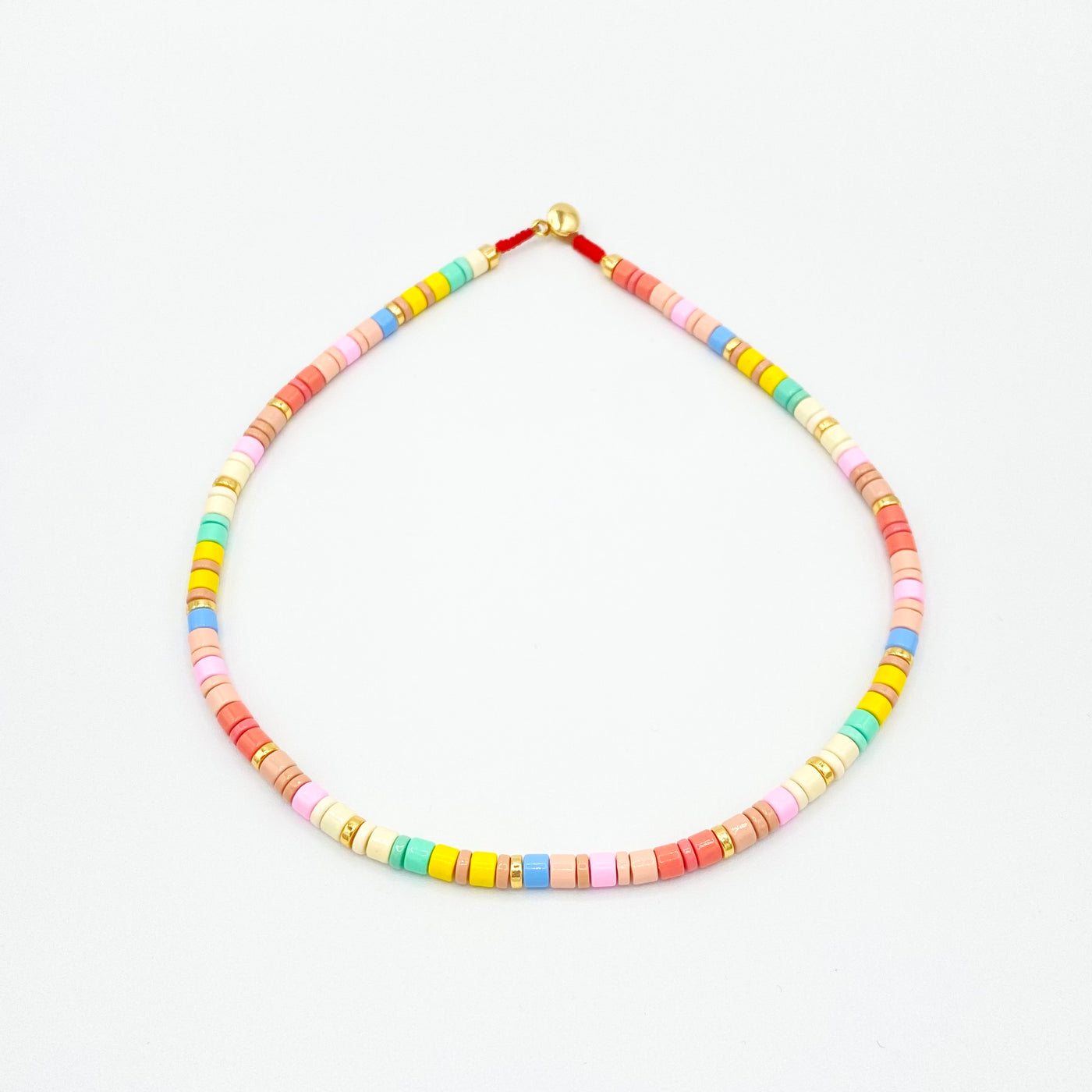 Collier et bracelet de perles de tuile d’émail de crème glacée, tuile Tila, tour de cou Colorblock