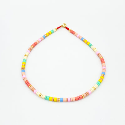 Collier et bracelet de perles de tuile d’émail de crème glacée, tuile Tila, tour de cou Colorblock