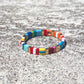 Bracelets de carreaux d’émail couleur d’été, bracelets Colorblock, perles d’émail, Tila tendance, bracelets extensibles, bracelets Boho, perles de carreaux