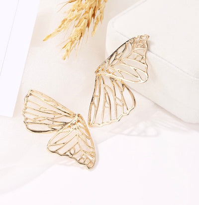 Statement Butterfly Earrings, Large Butterfly Earrings, Wedding Earrings