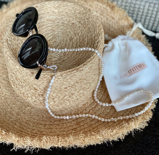 Bracelet solaire en perles d’eau douce, cordon solaire en perles d’eau douce, bracelet en perles de lunettes de soleil
