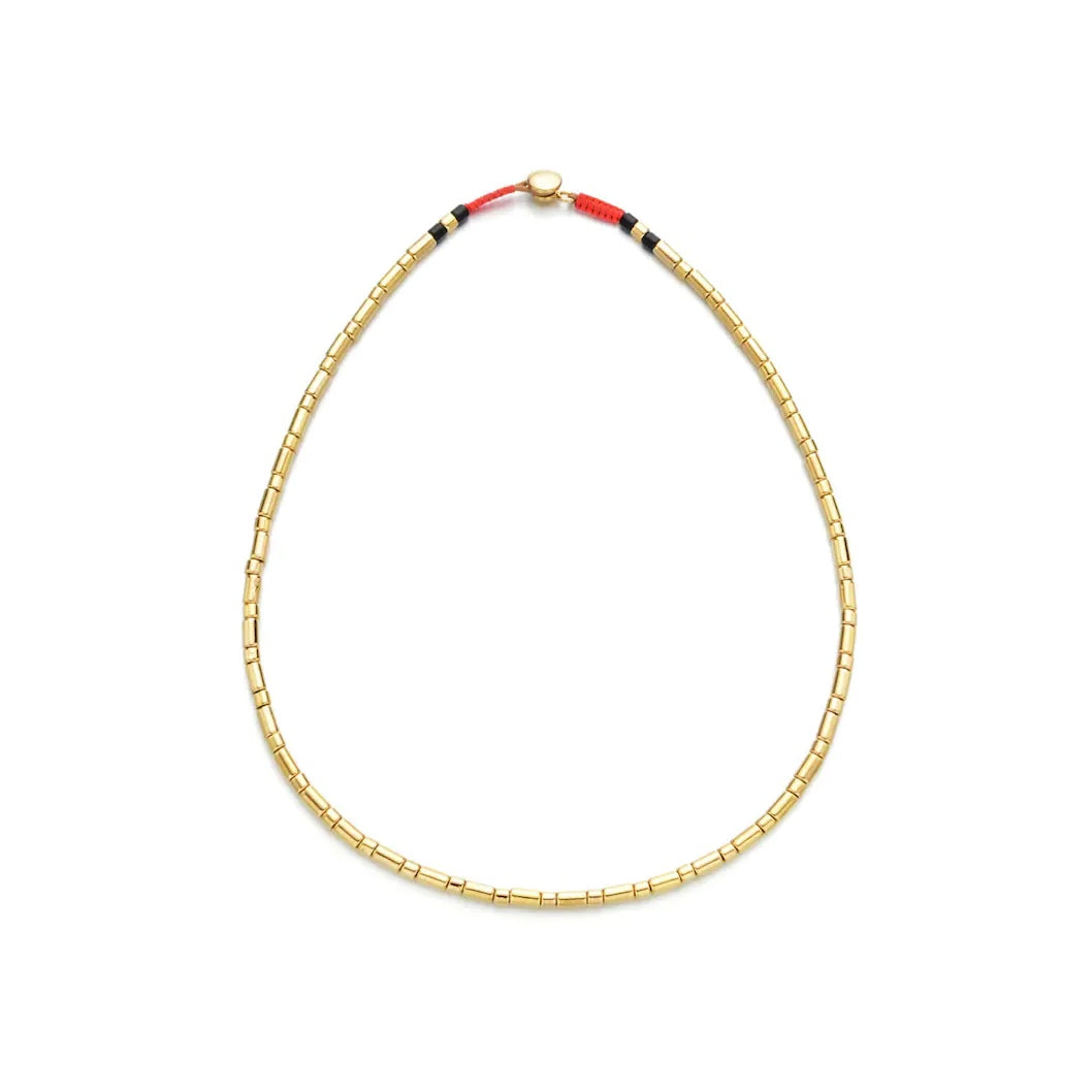 Collier et bracelet de perles de tuile d’émail d’or, tuile Tila, tour de cou Colorblock