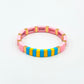 Rainbow Five Colors Enamel Tile Bracelet, Colorblock Bracelets, Tile Beads Bracelets