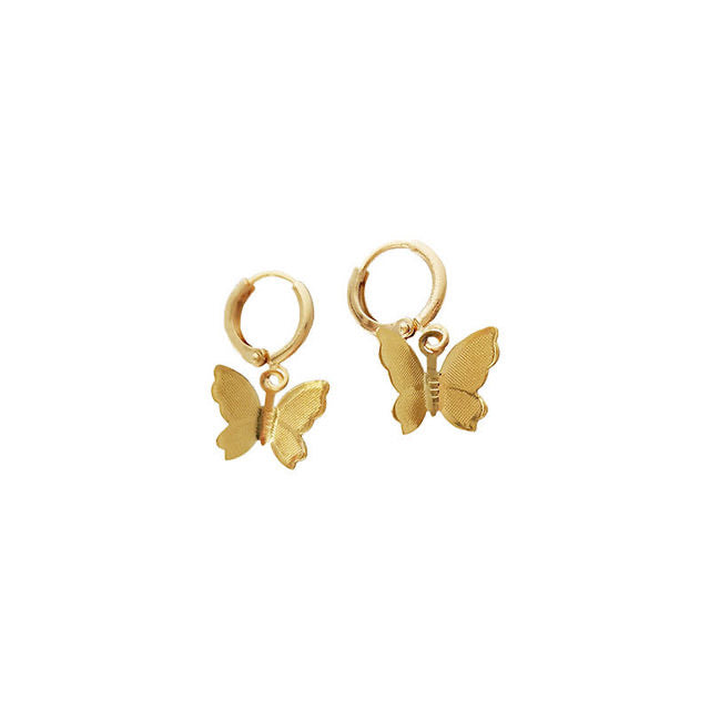 18K Gold Plated Butterfly Earrings, Gold Butterfly Huggies, Bridesmaid Gifts