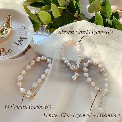 Chic Genuine Freshwater Pearl Bracelets, Baroque Pearl Bracelets, Classic Chic Bracelets