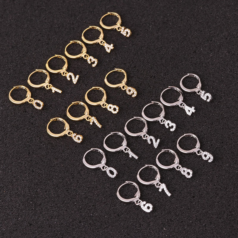 Boucles d’oreilles Lucky Number, boucles d’oreilles cerceaux personnalisées