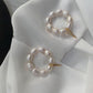 Genuine Freshwater Pearl Hoop Earrings, Baroque Pearl Earrings, Bridesmaid Earrings