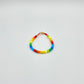 Klobige Regenbogen-Emaille-Fliesenperlen-Halskette und Armband, Tila-Fliese, Colorblock-Halsband
